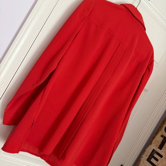 Chico's ORANGE jacket SZ 12 (altered see description) - Picture 8 of 9